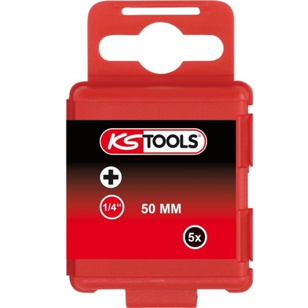 Boîte de 5 embouts de vissage PHILLIPS®, L.50 mm - 1/4'' - PH4 KSTOOLS - 9113342