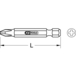 Boîte de 5 embouts de vissage PHILLIPS®, L.50 mm - 1/4'' - PH4 KSTOOLS - 9113342