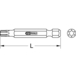 Boite de 5 embouts de vissage TORX®, L.50 mm - 1/4'' - T6 KSTOOLS - 9113376