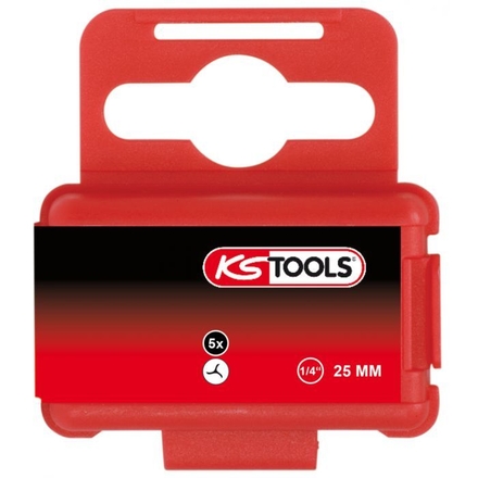Boîte de 5 embouts de vissage TRIWING®, L.25 mm - 1/4'' - #2 KSTOOLS - 9113628