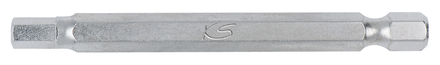 Boîte de 5 embouts de vissage 6 pans percé, L.75 mm - 1/4'' - 6 mm KS TOOLS - 911.7715