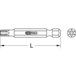 Boite de 5 embouts de vissage TORX® percé, L.75 mm - 1/4'' - TB7 KSTOOLS - 9118376