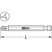Boîte de 5 embouts de vissage TRI-WING®, L.75 mm - 1/4'' – #2 KSTOOLS - 9118385