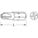 Boîte de 5 embouts de vissage TORQ-SET®, L.25 mm - 1/4'' - 1/4'' KSTOOLS - 9118427
