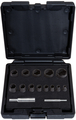 Coffret de douilles à chocs spéciales pour vis et écrous abîmés 1/4'' - 1/2'' - 6 à 27 mm, 15 pcs KS TOOLS - 913.1460