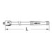 Poignée articulée longue ULTIMATE® 1/2'', 760 mm KSTOOLS - 9181293