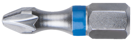Boite de 5 embouts de vissage à code couleur TORSIONpower®, L. 25 mm - 1/4'' - POZIDRIV®, PZ1 KS TOOLS - 918.3206