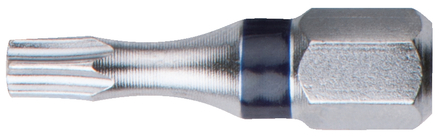 Boite de 5 embouts de vissage à code couleur TORSIONpower®, L. 25 mm - 1/4'' - TORX® percé, T27 KS TOOLS - 918.3626