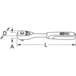 Mini cliquet réversible 1/4'' ULTIMATE, L.115mm KS TOOLS - 920.1416