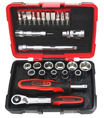Coffret de douilles et accessoires ULTIMATE® 1/4'', 27 pièces KSTOOLS - 9220626