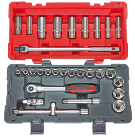 Coffret de douilles et accessoires ULTIMATE® en pouces 1/2'', 30 pièces KS TOOLS - 922.0630
