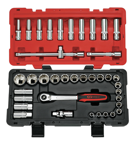 Coffret de douilles et accessoires ULTIMATE® 12 pans - 1/2'', 39 pièces KS TOOLS - 922.0640
