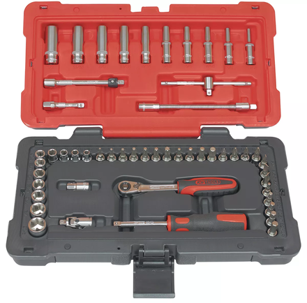 Coffret de douilles et accessoires ULTIMATE® en pouces 1/4'', 52 pièces KS TOOLS - 922.0652