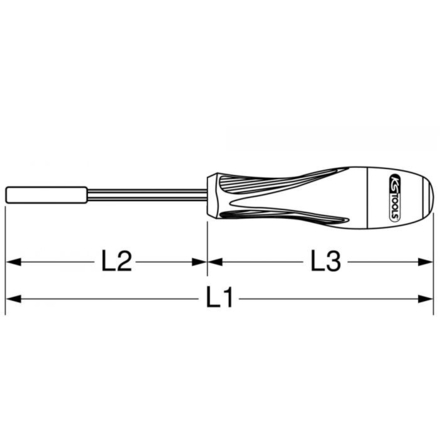 Tournevis porte-embouts magnétique à bague de verrouillage extra-fine ULTIMATE 1/4
