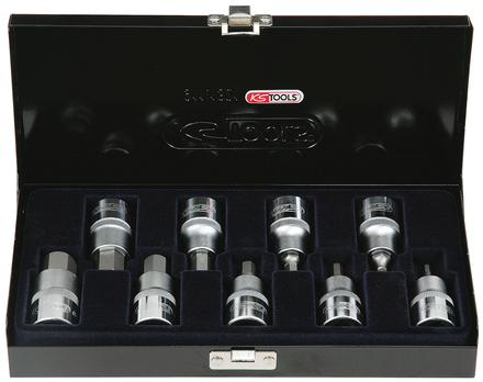Coffret de 9 douilles tournevis 6 pans 1/2'', 4 à 17 mm KS TOOLS - 922.1321