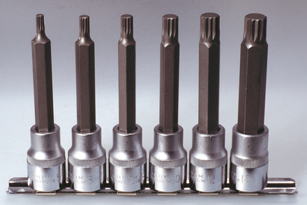 Rail de 6 douilles tournevis XZN®, L.110 mm - 1/2'' - M5 à M14 KS TOOLS - 922.1825