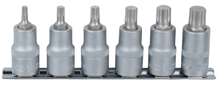 Rail de 6 douilles tournevis XZN®, L.55 mm - 1/2'' - M5 à M14 KS TOOLS - 922.1870
