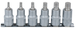 Rail de 6 douilles tournevis XZN®, L.55 mm - 1/2'' - M5 à M14 KS TOOLS - 922.1870