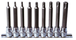 Rail de 9 douilles tournevis TORX® percé 3/8'', T20 à T60 KS TOOLS - 922.3826