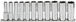 Jeu de 11 douilles 6 pans ULTIMATE® sur rail 3/8'' KS TOOLS - 922.3845