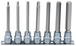 Rail de 7 douilles tournevis longues 6 pans 3/8'', 4 à 12 mm KS TOOLS - 922.3897