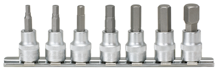 Rail de 7 douilles tournevis ULTIMATE® 6 pans 3/8'' KS TOOLS - 922.3962