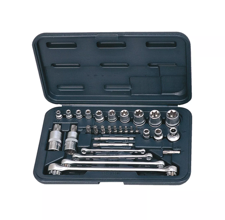 Coffret mâle/femelle TORX®, 1/4'' - 3/8'' - 1/2'' - 31 pcs KS TOOLS - 922.4302