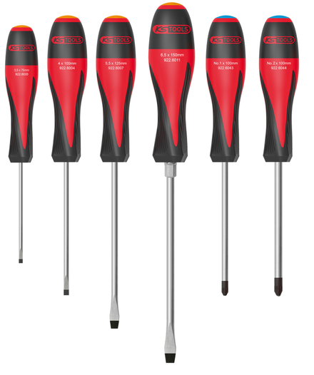 Jeu de 6 tournevis ULTIMATE®, Fente - PZ KS TOOLS - 922.6040