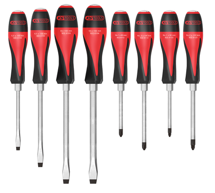 Boîte de 8 tournevis ULTIMATEmax®, 5,5 à 10 mm - PH1 - PH2 - PZ1 - PZ2 KS TOOLS - 922.6130