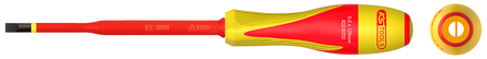 Tournevis fente bi-matière isolé 1000V - 5,5 x 125mm pour borniers électriques KS TOOLS - 922.6222