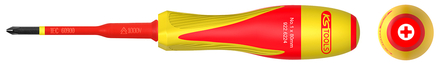 Tournevis PHILLIPS® bi-matière isolé 1000V, PH1 pour borniers électriques KS TOOLS - 922.6224