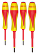 Jeux de tournevis bi-matière isolés 1000V pour borniers électriques, 4pcs KS TOOLS - 922.6228