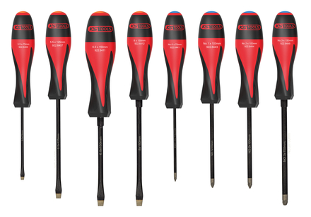 Jeu de 8 tournevis ULTIMATEgrip, Fente - PZ KS TOOLS - 922.6440