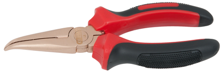 Pince à bec demi-rond coudée BERYLLIUMplus 180mm KS TOOLS - 962.0612