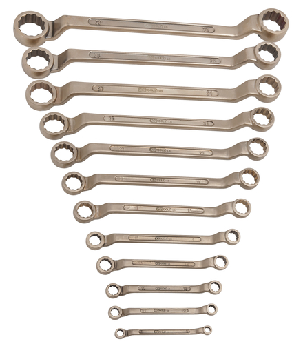 Jeu de clés polygonales contre-coudées BRONZEplus, 12 pièces KS TOOLS - 963.7437