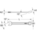 Clé mixte INOX, 13 mm KSTOOLS - 9640113