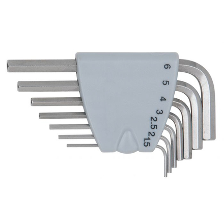 Jeu de 7 clés mâles INOX 6 pans, courtes KSTOOLS - 964.0315