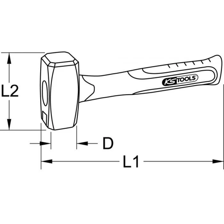 Massette INOX, manche fibre - 900g KSTOOLS - 9642002