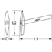 Marteau de soudeur INOX, 300 g KSTOOLS - 9642021