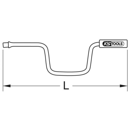 Vilebrequin INOX 3/4'', L.390 mm KSTOOLS - 9643475