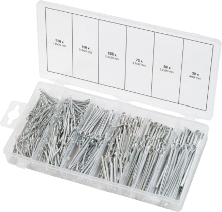 Assortiment de goupilles fendues 555 pièces KS TOOLS - 970.0080