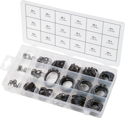 Assortiment de circlips de type externe x300 KS TOOLS - 970.0100