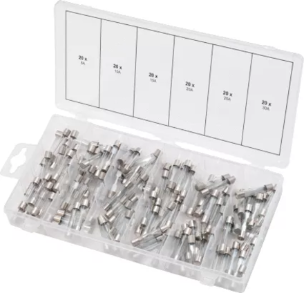 Assortiment de fusibles verres, 120 pcs KS TOOLS - 970.0270