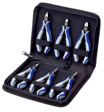 Trousse composée d'un lot de 6 pinces - Gainage bi-matière KNIPEX - 002016P