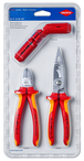 Lot de 3 outils Electricien Outil à dégainer Pince coupante Pince multifonction KNIPEX - 003130BKV01