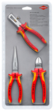 Lot de 3 pinces isolées 1000V. 70 06 160 / 11 06 160 / 26 16 200 KNIPEX - 003130BKV03