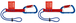 Lot de 2 adaptateurs boucle en sangle plate cousue avec cordon cousu et stoppeur KNIPEX - 005006TBK