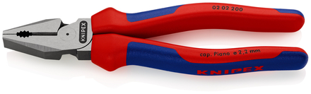 Pince universelle à forte démultiplication 200mm - Gainage bi-matière KNIPEX - 0202200SB