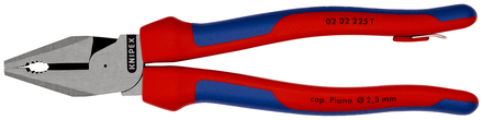 Pince univ fte demultip. 225mm antichute KNIPEX - 02 02 225 T BK