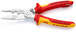 Pince multifonctions électricien isolée 1000V - Avec ressort - Œillet antichute KNIPEX - 1396200TBK
